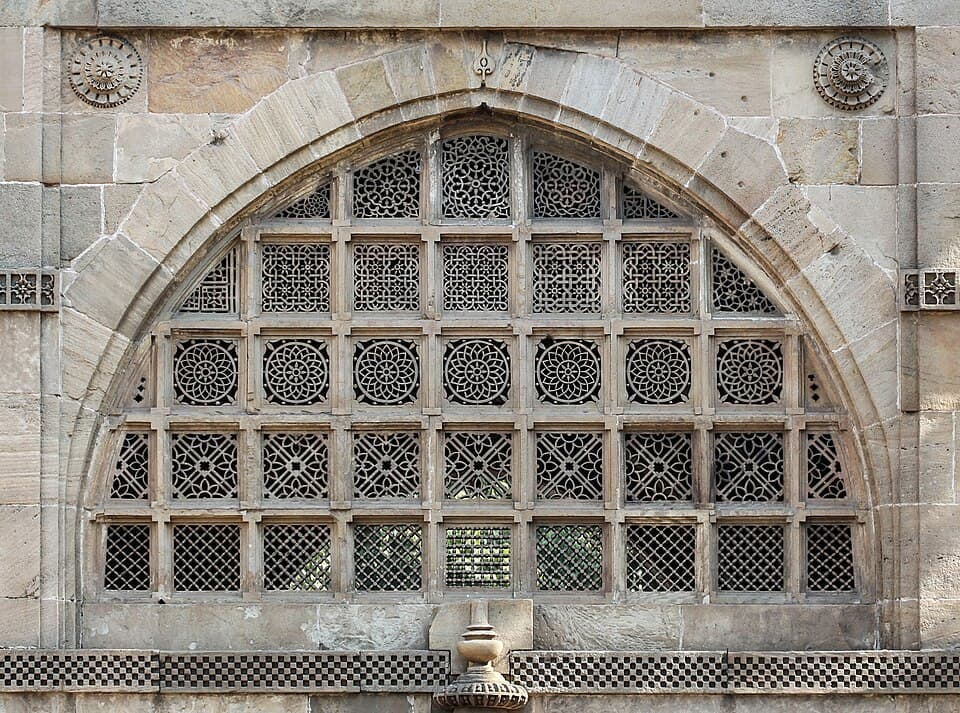 Perforated stone screen (Jaali), India (Rajasthan, Mughal)