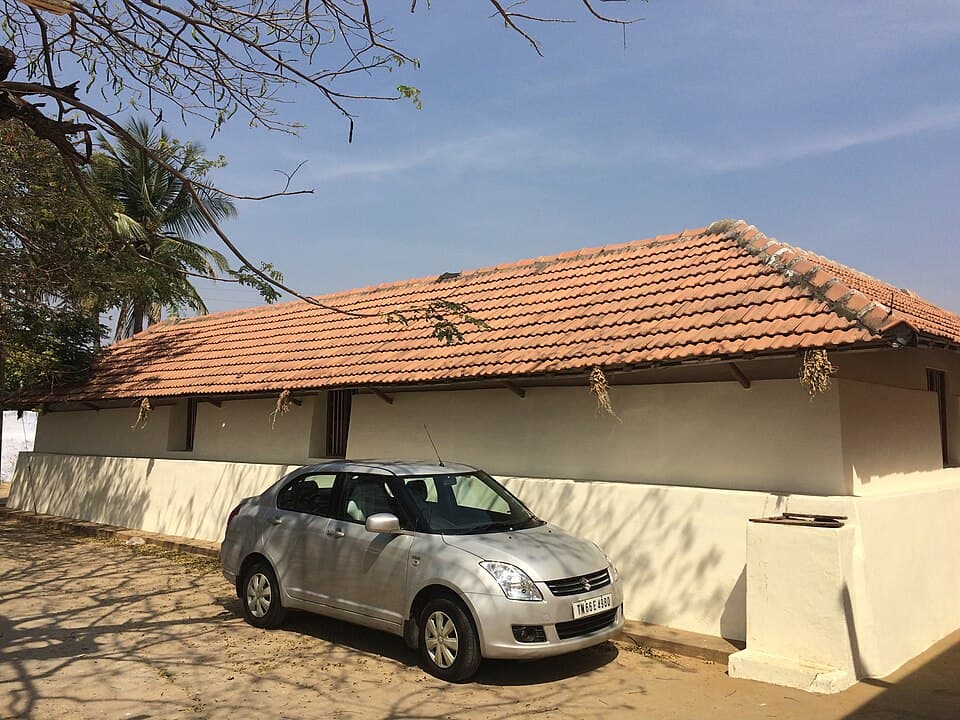 Interlocking terracotta roof tiles (Mangalore tiles), Karnataka coast